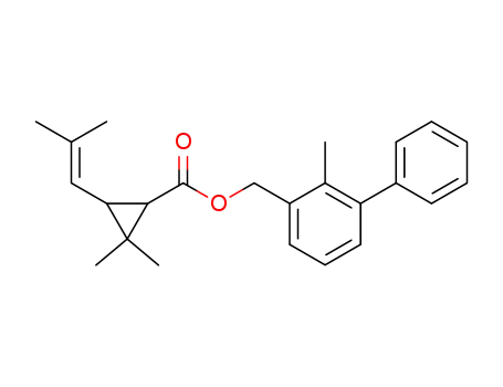Molecular Structure of 107686-57-7 ((2-methyl-3-phenylphenyl)methyl 2,2-dimethyl-3-(2-methyl-1-propenyl)cyclopropanecarboxylate)
