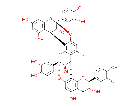 2,8:10,18-Dimethano-8H,14H,18H-pyrano[2,3-h']benzo[1,2-d:3,4-d']bis[1,3]benzodioxocin-5,7,13,15,19,21,22-heptol,2,10,16-tris(3,4-dihydroxyphenyl)-15,16-dihydro-, (2S,8R,10R,15R,16S,18R,21R,22R)-(9CI)