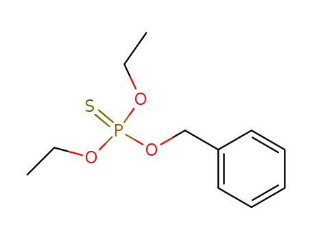 Molecular Structure of 28519-17-7 (Phosphorothioic acid,O,O-diethyl O-(phenylmethyl) ester)