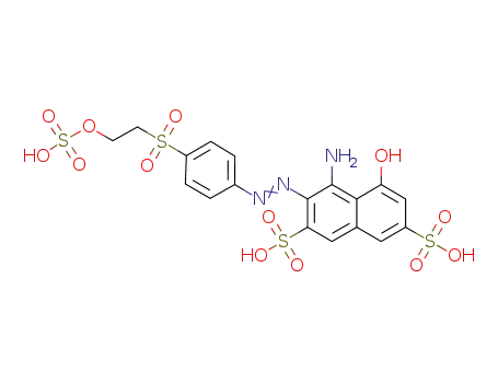 Molecular Structure of 82572-37-0 (4-amino-5-hydroxy-3-[[4-[[2-(sulphooxy)ethyl]sulphonyl]phenyl]azo]naphthalene-2,7-disulphonic acid)