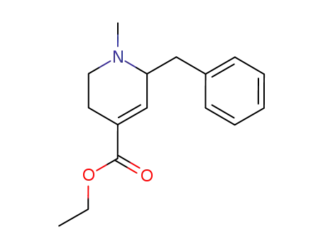 4-Pyridinecarboxylic acid,
1,2,5,6-tetrahydro-1-methyl-2-(phenylmethyl)-, ethyl ester