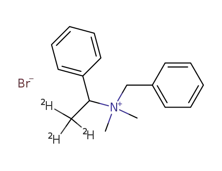 Molecular Structure of 124188-44-9 (benzyldimethyl-1-phenylethylammonium-2,2,2-d3 bromide)