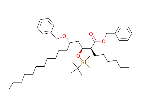 (2S,3S,5S)-benzyl 2-hexyl-3-<(tert-butyldimethylsilyl)oxy>-5-(benzyloxy)hexadecanoate