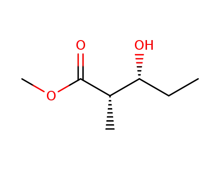 Molecular Structure of 84277-55-4 (Pentanoic acid, 3-hydroxy-2-methyl-, methyl ester, (2R,3S)-)
