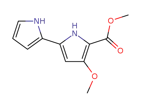 Molecular Structure of 112373-36-1 (4-methoxy-5-(methoxycarbonyl)-2,2'-bipyrrole)