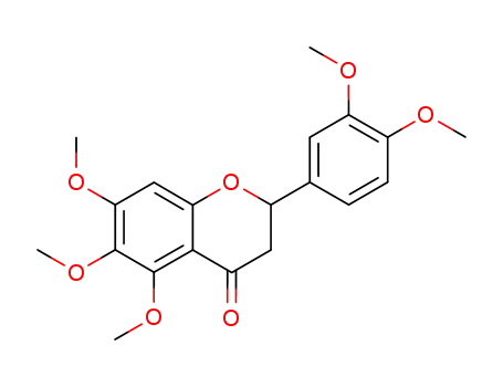 4H-1-Benzopyran-4-one,
2-(3,4-dimethoxyphenyl)-2,3-dihydro-5,6,7-trimethoxy-