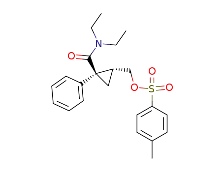 Cyclopropanecarboxamide,
N,N-diethyl-2-[[[(4-methylphenyl)sulfonyl]oxy]methyl]-1-phenyl-,
(1R,2S)-rel-