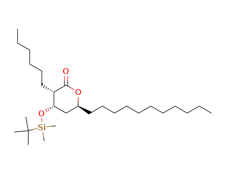 (3S,4S,6S)-4-<(tert-butyldimethylsilyl)oxy>-3-hexyl-6-undecyltetrahydro-2H-pyran-2-one