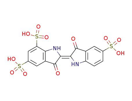 1H-Indole-5,7-disulfonic acid, 2-(1,3-dihydro-3-oxo-5-sulfo-2H-indol-2-ylidene)-2,3-dihydro-3-oxo-