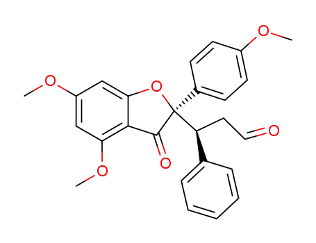 3-<4,6-dimethoxy-2-(4-methoxyphenyl)-3-oxo-2,3-dihydrobenzofuran-2-yl>-3-phenylpropanal