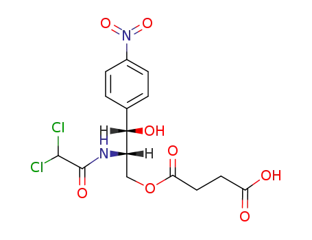 숙신산, 2-(2,2-디클로로아세트아미도)-3-히드록시-3-(p-니트로페닐)프로필 에스테르(6CI)
