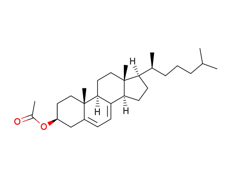Molecular Structure of 104639-66-9 (cholesta-5,7-dien-3β-yl acetate)