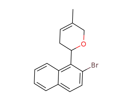 Molecular Structure of 1241978-40-4 (2-(2-bromonaphthalen-1-yl)-5-methyl-3,6-dihydro-2H-pyran)