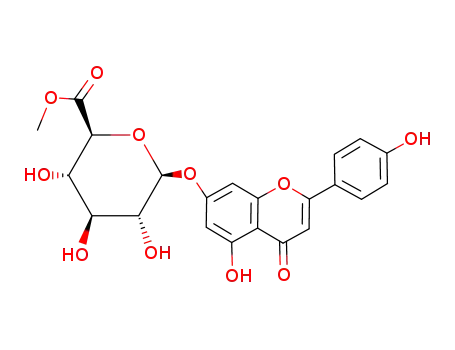 Molecular Structure of 53538-13-9 (Apigenin 7-O-methylglucuronide)