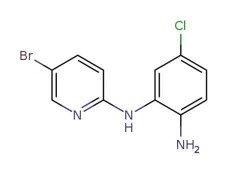 Molecular Structure of 1616981-14-6 (N<sub>1</sub>-(5-bromopyridin-2-yl)-5-chlorobenzene-1,2-diamine)