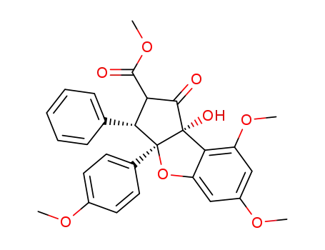 methyl 8b-hydroxy-6,8-dimethoxy-3a-(4-methoxyphenyl)-1-oxo-3-phenyl-2,3,3a,8a-tetrahydrocyclopenta<b>benzofuran-2-carboxylate