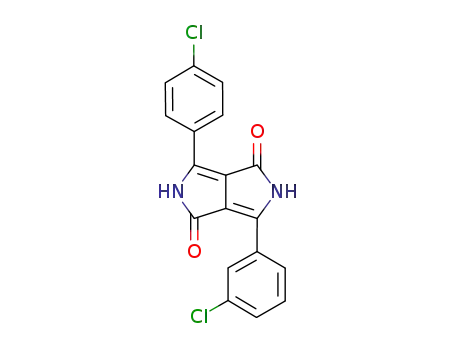 Molecular Structure of 88949-44-4 (Pyrrolo[3,4-c]pyrrole-1,4-dione,
3-(3-chlorophenyl)-6-(4-chlorophenyl)-2,5-dihydro-)