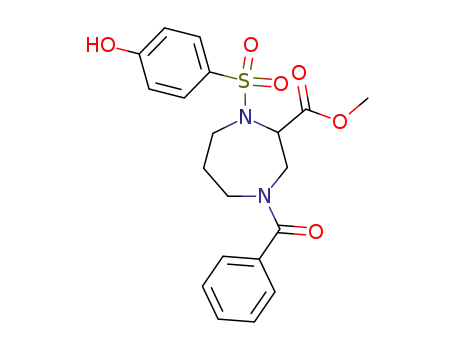4-benzoyl-1-(4-hydroxy-benzenesulfonyl)-[1,4]diazepane-2-carboxylic acid methyl ester