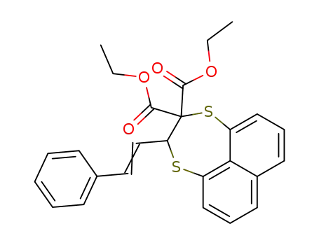 9-((E)-Styryl)-7,10-dithia-cyclohepta[de]naphthalene-8,8-dicarboxylic acid diethyl ester