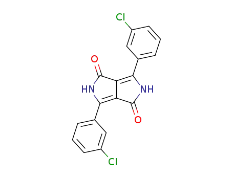 Molecular Structure of 84632-67-7 (Pyrrolo[3,4-c]pyrrole-1,4-dione, 3,6-bis(3-chlorophenyl)-2,5-dihydro-)