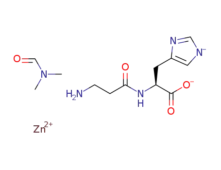 Molecular Structure of 1535206-09-7 (Zn(β-alanyl-L-histidine)*DMF)