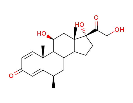 Molecular Structure of 18462-27-6 (6-Α-METHYLPREDNISOLONE)