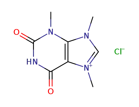 Molecular Structure of 86180-34-9 (3,7,9-trimethylxanthinium chloride)