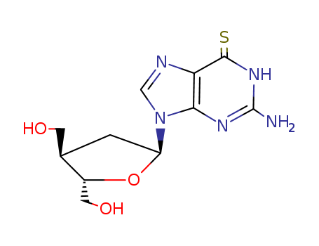 6H-Purine-6-thione,2-amino-9-[2,3-dideoxy-3-(hydroxymethyl)-a-D-erythro-pentofuranosyl]-1,9-dihydro-
