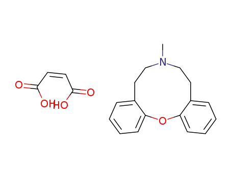 Molecular Structure of 83507-03-3 (6,7,8,9-tetrahydro-7-methyl-5H-dibenz[b,i][1,6]oxazecinium hydrogen maleate)