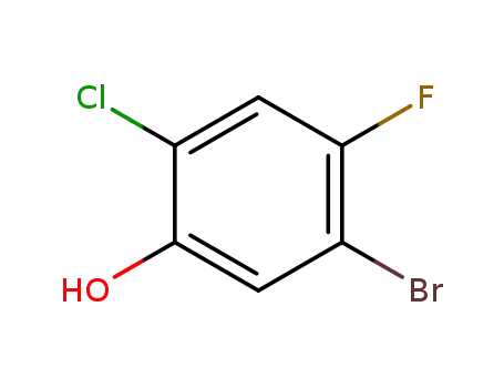 Molecular Structure of 148254-32-4 (5-BROMO-2-CHLORO-4-FLUORO-PHENOL)