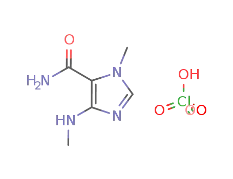 Molecular Structure of 115377-65-6 (3-Methyl-5-methylamino-3H-imidazole-4-carboxylic acid amide; compound with perchloric acid)