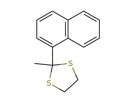 Molecular Structure of 85102-58-5 (1,3-Dithiolane, 2-methyl-2-(1-naphthalenyl)-)