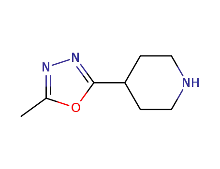 Molecular Structure of 161609-79-6 (4-(5-methyl-1,3,4-oxadiazol-2-yl)piperidine)