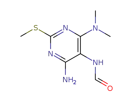 <i>N</i>-(4-amino-6-dimethylamino-2-methylsulfanyl-pyrimidin-5-yl)-formamide