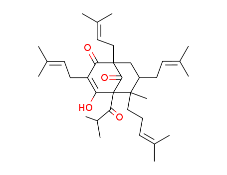 Bicyclo[3.3.1]non-3-ene-2,9-dione,4-hydroxy-6-methyl-1,3,7-tris(3-methyl-2-buten-1-yl)-5-(2-methyl-1-oxopropyl)-6-(4-methyl-3-penten-1-yl)-,(1R,5S,6R,7S)-