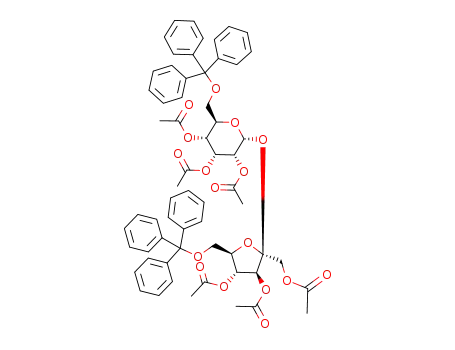 2,3,4-tri-O-acetyl-6-O-trityl-α-D-allopyranosyl 1,3,4-tri-O-acetyl-6-O-trityl-β-D-fructofuranoside