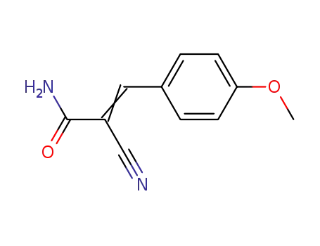 Molecular Structure of 7324-84-7 (2-cyano-3-(4-methoxyphenyl)prop-2-enamide)