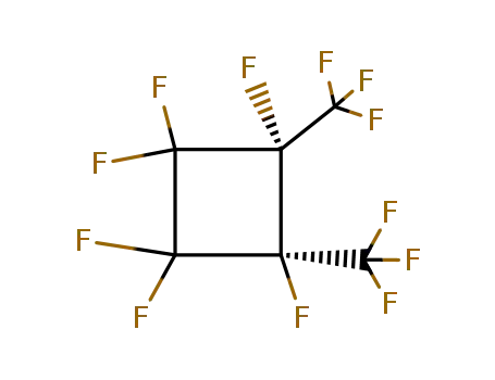 Molecular Structure of 1858-56-6 (Cyclobutane, 1,1,2,2,3,4-hexafluoro-3,4-bis(trifluoromethyl)-, cis-)