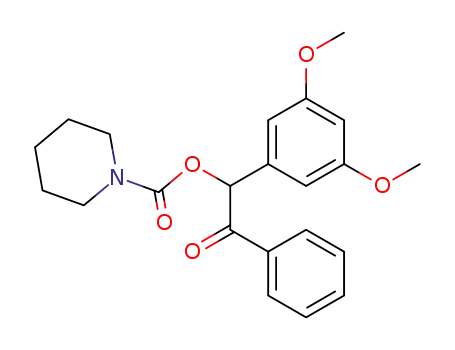 Molecular Structure of 169309-13-1 (1-Piperidinecarboxylic acid,
1-(3,5-dimethoxyphenyl)-2-oxo-2-phenylethyl ester)