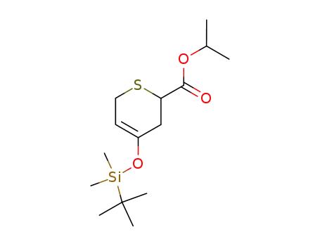 Molecular Structure of 81134-62-5 (2H-Thiopyran-2-carboxylic acid,
4-[[(1,1-dimethylethyl)dimethylsilyl]oxy]-3,6-dihydro-, 1-methylethyl ester)