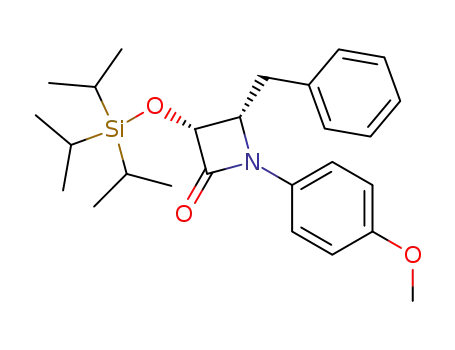 (3R,4S)-4-Benzyl-1-(4-methoxy-phenyl)-3-triisopropylsilanyloxy-azetidin-2-one