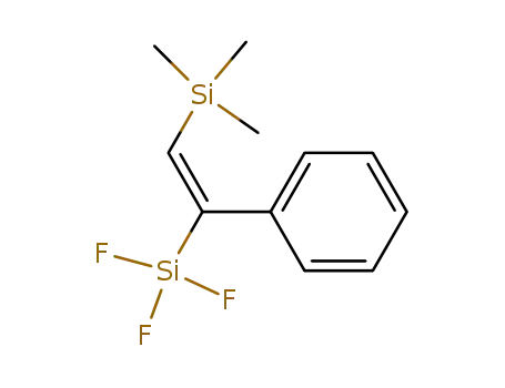 Molecular Structure of 83168-86-9 (Silane, trifluoro[1-phenyl-2-(trimethylsilyl)ethenyl]-, (E)-)