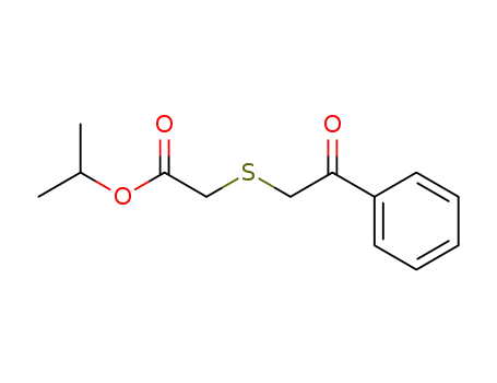 Molecular Structure of 80737-86-6 (Acetic acid, [(2-oxo-2-phenylethyl)thio]-, 1-methylethyl ester)