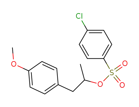 Molecular Structure of 134906-48-2 (4-Chloro-benzenesulfonic acid 2-(4-methoxy-phenyl)-1-methyl-ethyl ester)