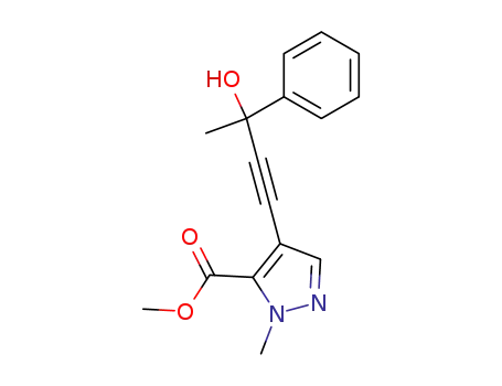 4-(3-Hydroxy-3-phenyl-but-1-ynyl)-2-methyl-2H-pyrazole-3-carboxylic acid methyl ester