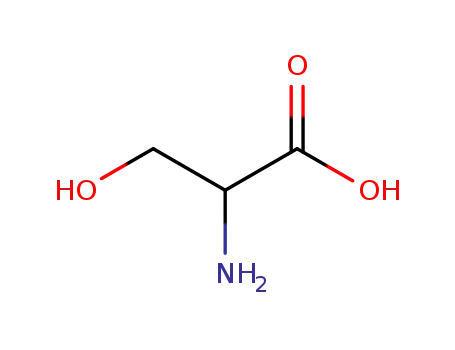 Molecular Structure of 6898-95-9 ((2S)-2-amino-3-hydroxy-propanoic acid)
