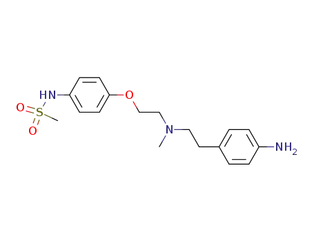 Molecular Structure of 115256-12-7 (1-(4-methanesulphonamidophenoxy)-2-[N-methyl-N-(4-aminophenethyl)amino]ethane)