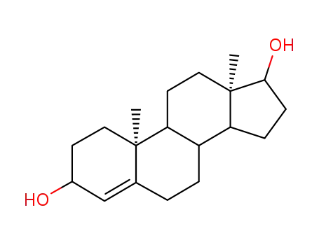 Molecular Structure of 15216-04-3 ((10S,13R)-10,13-Dimethyl-2,3,6,7,8,9,10,11,12,13,14,15,16,17-tetradecahydro-1H-cyclopenta[a]phenanthrene-3,17-diol)