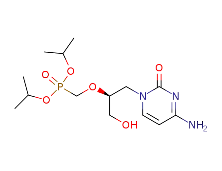 Molecular Structure of 148873-53-4 (bis(2-propyl) 1-(S)-(3-hydroxy-2-phosphonomethoxypropyl)cytosine)