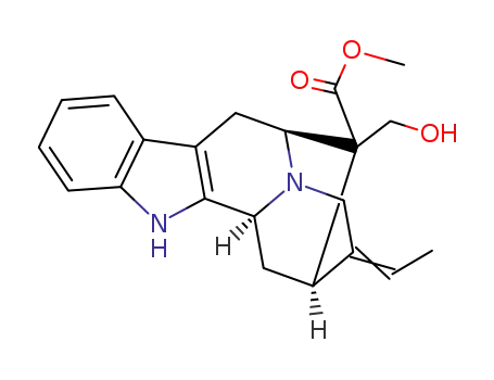 Molecular Structure of 6872-44-2 ((16R)-17-Hydroxysarpagane-16-carboxylic acid methyl ester)